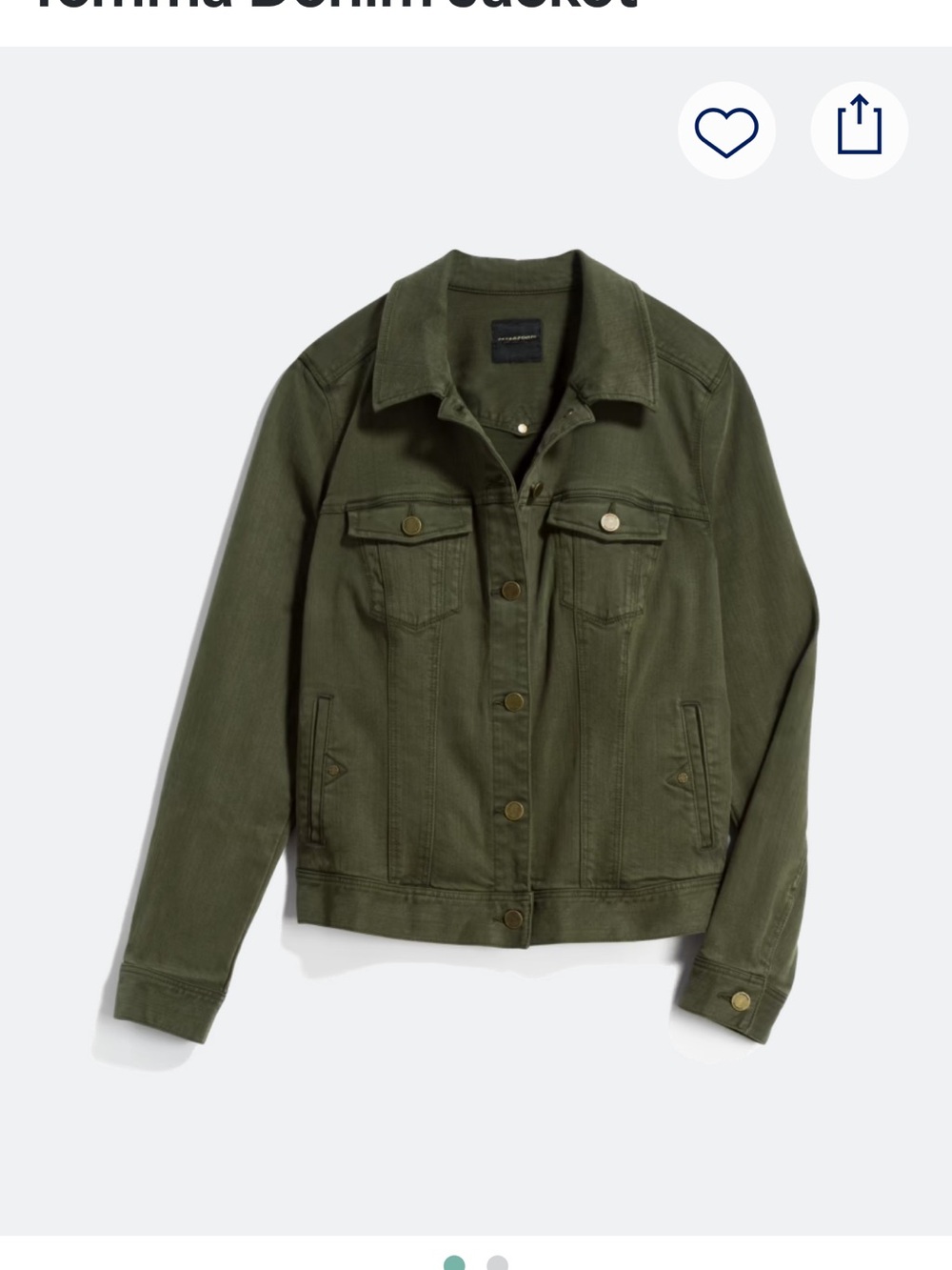 Liverpool Olive Green Denim Jacket - Womenβs Classic Trucker